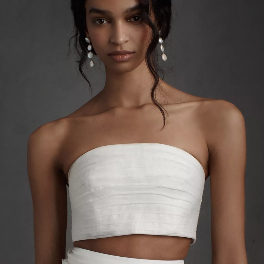 BHLDN Anthropologie Wedding Calypso Strapless Top Bralette NWT